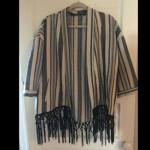 Zara Boho Blazer with Tassel Fringe Detail
